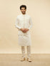 Manyavar Cream White Victorian Patterned Jacket