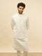 Manyavar Cream White Victorian Patterned Jacket