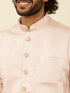 Manyavar Shell Pink Imperial Patterned Nehru Jacket