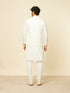 Manyavar Warm White Imperial Jaal Patterned Jacket
