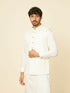 Manyavar Warm White Imperial Jaal Patterned Jacket