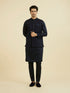 Manyavar Elegant Dark Blue Nehru Jacket