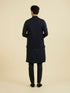 Manyavar Elegant Dark Blue Nehru Jacket