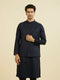 Manyavar Dark Blue Nehru Jacket