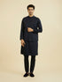 Manyavar Dark Blue Nehru Jacket