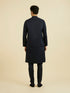 Manyavar Dark Blue Nehru Jacket