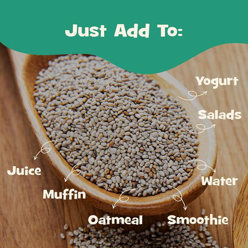 Nourish You White Chia Seeds | Fiber Rich