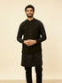 Manyavar Kohl Black Self Patterned Jacket