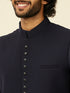 Manyavar Classic Dark Blue Nehru Jacket