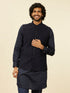 Manyavar Classic Dark Blue Nehru Jacket