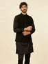 Manyavar Royal Black Nehru Jacket