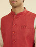Manyavar Rust Elegance Nehru Jacket