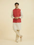 Manyavar Rust Elegance Nehru Jacket