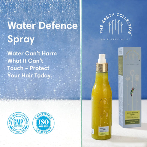 Theearthcollective in Water Defence Spray Made for Indian Hair Against Hard Water Veg Keratin Olive & Wheat