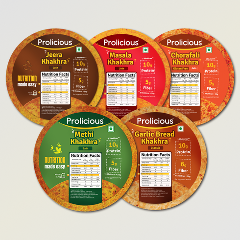Prolicious Classic Khakhra Combo 10g Natural Protein Pack of 5