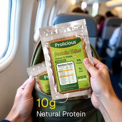 Prolicious Ultimate Gluten Free Protein Thins Combo 10g Natural Protein Pack of 8
