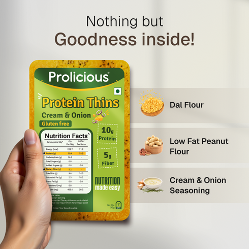 Prolicious Ultimate Gluten Free Protein Thins Combo 10g Natural Protein Pack of 8