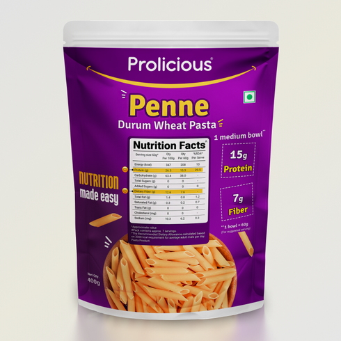 Prolicious Penne Pasta 15g Natural Protein