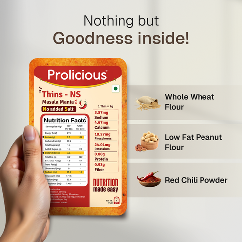 Prolicious Masala Mania Thins No Added Salt Jain