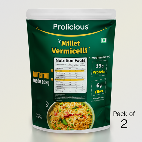 Prolicious Millet Vermicelli 13g Natural Protein