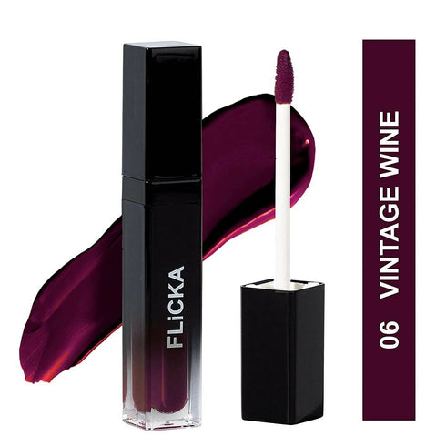 FLiCKA Set and Attack Liquid Matte Lipstick 06 Vintage Wine | Maroon