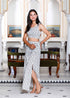 Miravan Womens White Animal Print Round Neck Top With Side Slit Skirt Co Ord Set