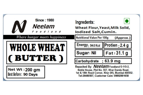 Neelam Foodland Whole Wheat Butter