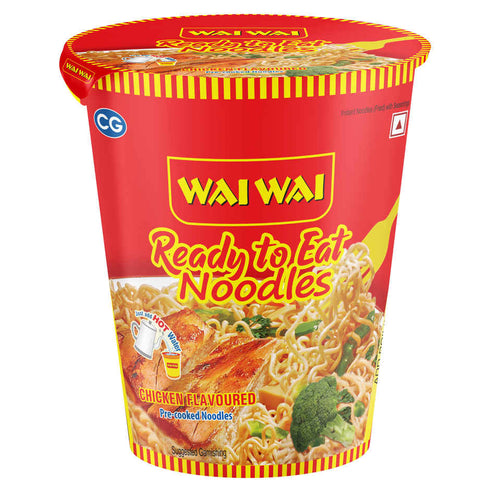 Wai Wai Ready To Eat Chicken Flavour Instant Cup Noodles 75g