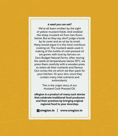 oRegion Cold Pressed Mustard Oil