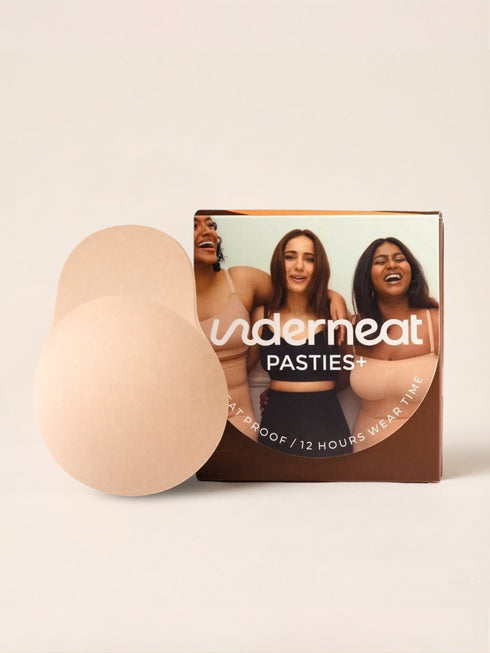 UNDERNEAT Reusable Lift Nipple Cover – AirLock Adhesive Technology, Extended Lifting Tabs, Seamless & Invisible - Beige