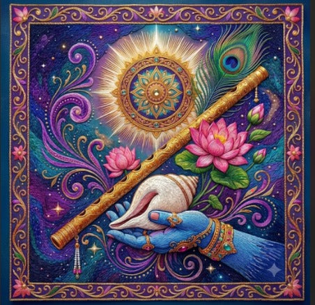 Back Drop India Panchajanya Divya Naad Spiritual Janmashtami Decoration Backdrop
