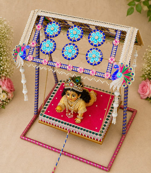 Thikaasha Handcrafted Metal Jhula – Elegant Decorative Swing