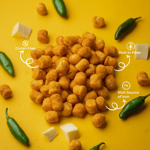 Snackible Cheesy Jalapeno Quinoa Puffs