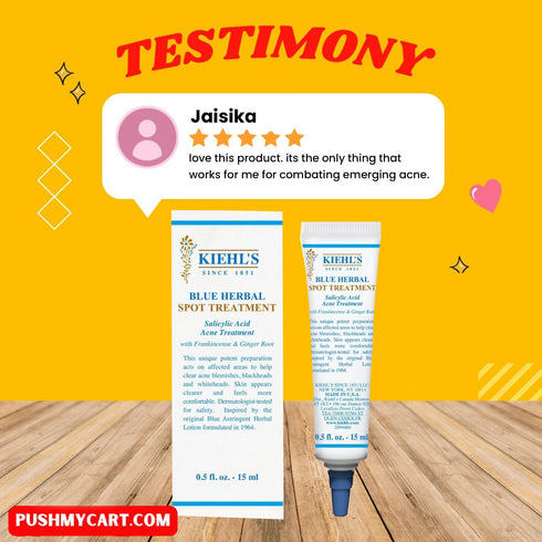 Kiehl's Blue Herbal Spot Treatment 15ml | Acne Treatment Cream