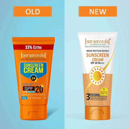 Aaryanveda Sunscreen Cream (SPF-20)
