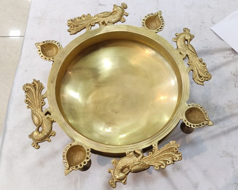 Brass Urli With Deepak 7kg