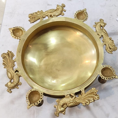 Brass Urli With Deepak 7kg