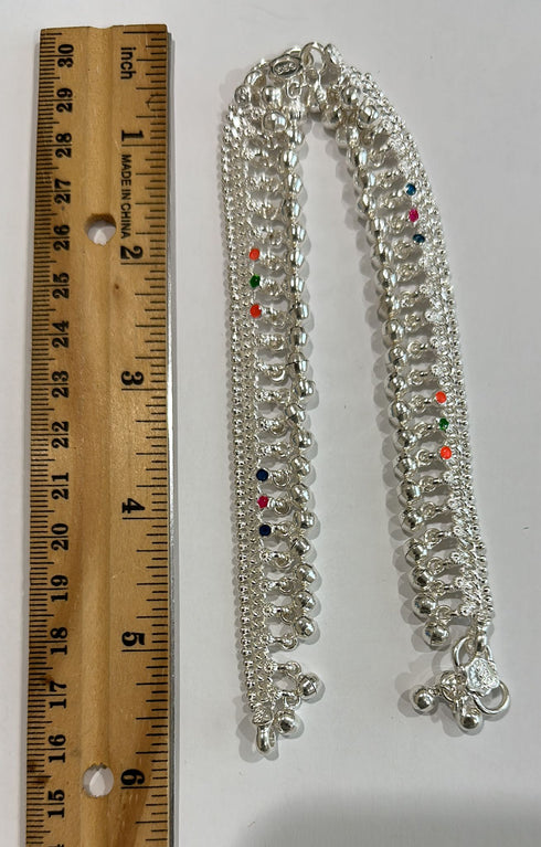 Pure Silver Color Anklets 40g