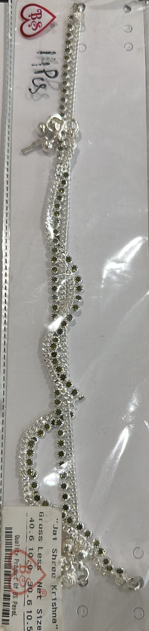 Pure Silver Stone Payal 40g