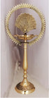 Brass Stand Diya With More Charkar 0.87kg(Pack Of 2)