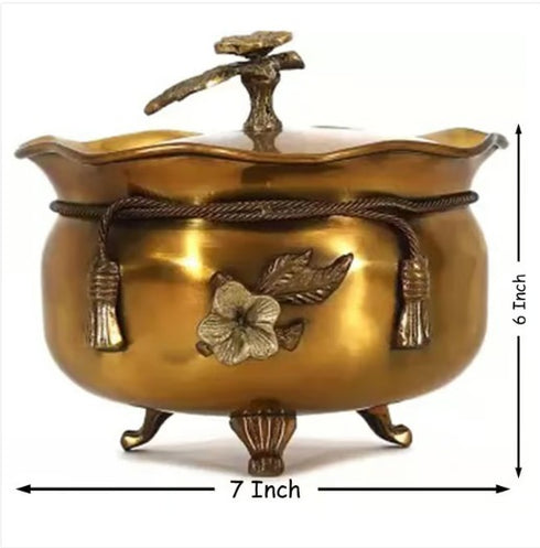 Brass Jar For Home Decor 0.64 Kg