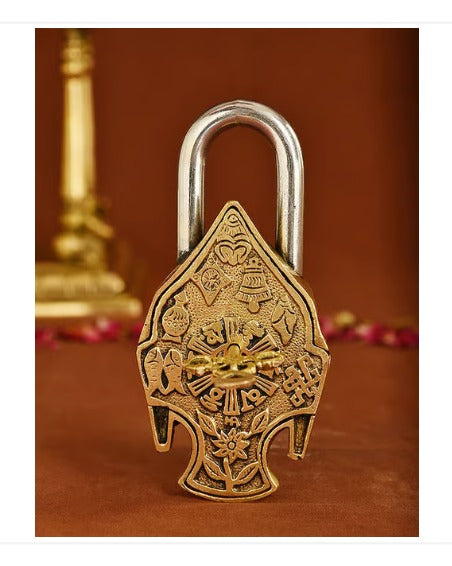 Brass Showpiece & Working Buddha Shape Lock