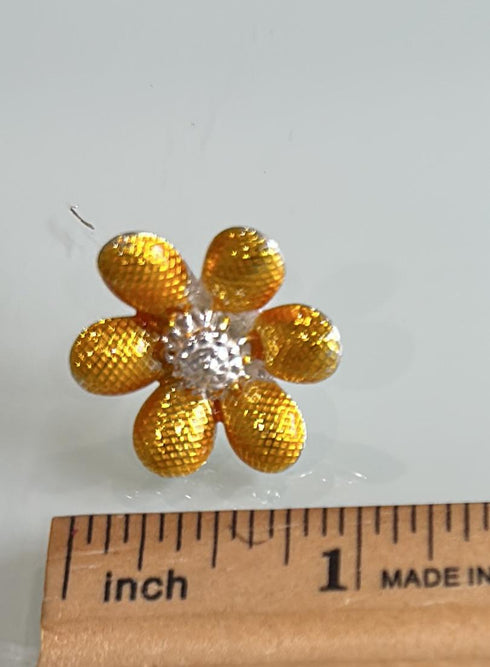 Pure Silver Yellow Color Flowers 9g (Pack of 3)