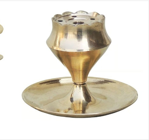 Brass Round Agarbatti Stand 54gm