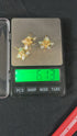 Pure Silver Shiny Golden Flowers 6.13g Pack Of 3