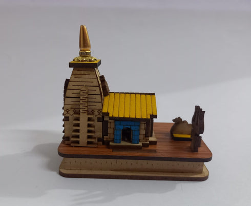 Kedarnath 3D Handcrafted Wooden Temple Model