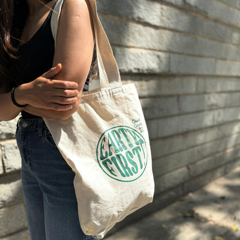 Gud Gum Canvas Tote Bag | Earth First! | Carry Good Vibes Everywhere!