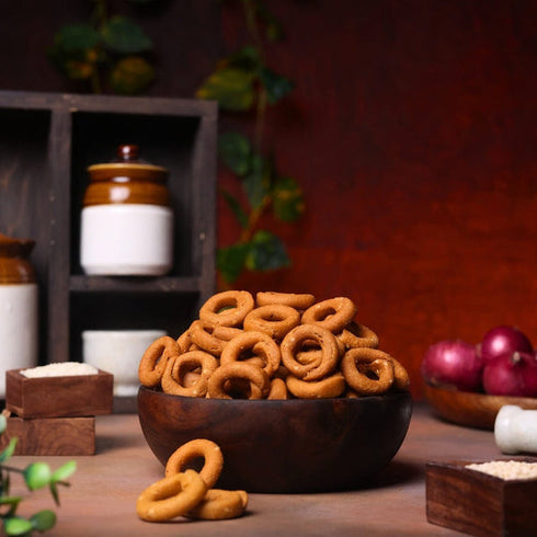 Sweet Karam Coffee Onion Kodubale Ring Murukku