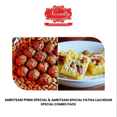 Novelty Sweets Amritsar Special Pinni and Patisa Lachedar (No Added Sugar) Combo