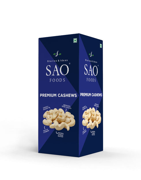SAO Foods Roasted & Unsalted Premium Cashews